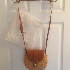J. McLaughlin wicker Fiona crossbody bag